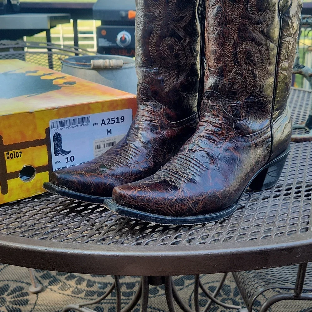 Corral Boots Brown-Black Vegas Marble - Picture 3 of 4